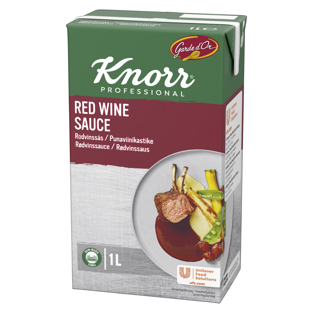 Knorr Rødvinssauce, serveringsklar 6x1L